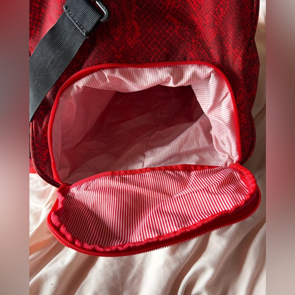 Herschel Red Snakeprint Duffle Bag - Picture 7 of 11